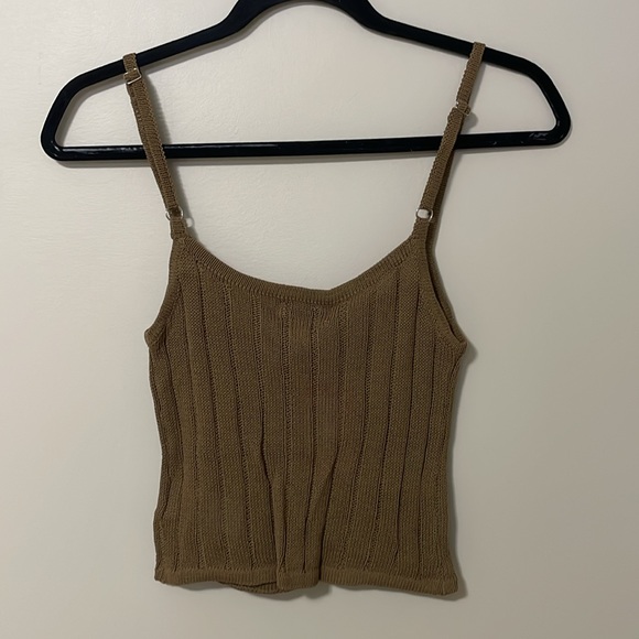 Edikted - Quynh Knitted Tank Top - Olive - XSmall - Picture 3 of 4